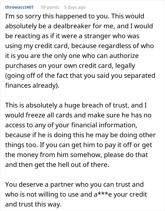 Wife Separates Finances Because Of Husband&rsquo;s Spending, Finds He&rsquo;s Been Using Her Information Anyway