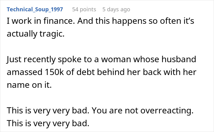 Wife Separates Finances Because Of Husband&rsquo;s Spending, Finds He&rsquo;s Been Using Her Information Anyway