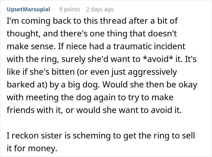 14YO Sneakily Wears Aunt’s Sapphire Engagement Ring, Mommy Calls It Her Property As It&rsquo;s Stuck