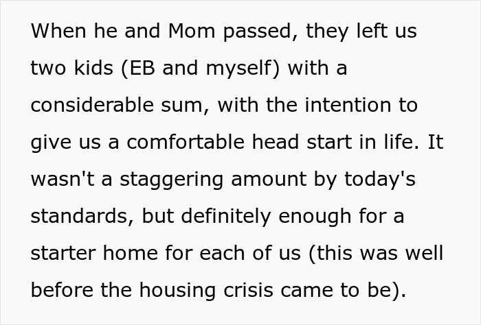 Woman Refuses To Bail Out Bro After He Squanders Their Parents&rsquo; Inheritance, SIL Blames Her For It