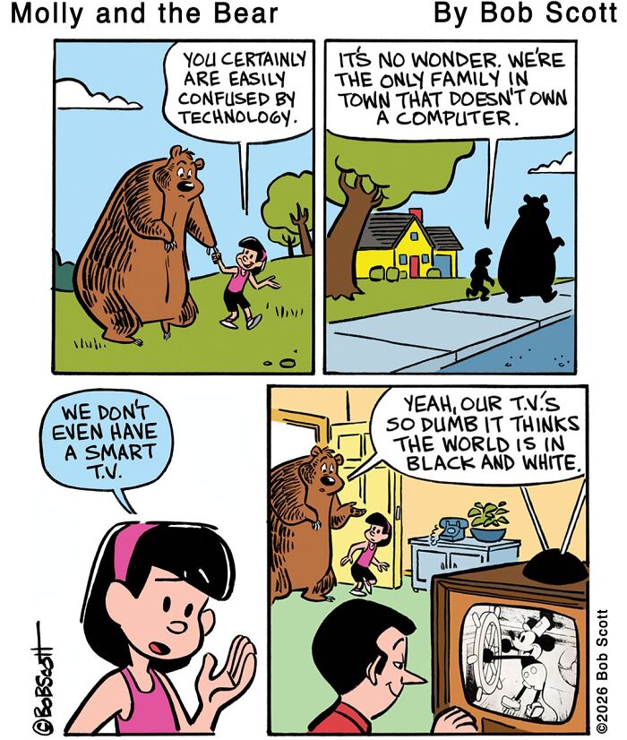 This Cartoonist Imagines A Family Living With A Lovable Bear Who Is Afraid Of Almost Everything (40 Comics) This Cartoonist Imagines A Family Living With A Lovable Bear Who Is Afraid Of Almost Everything (40 Comics)