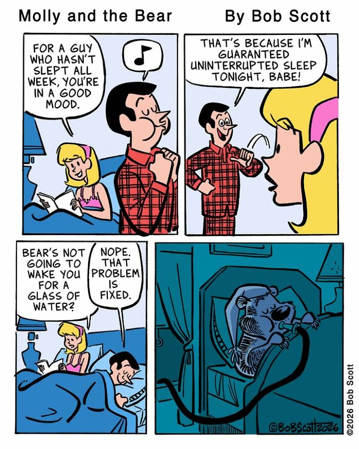 This Cartoonist Imagines A Family Living With A Lovable Bear Who Is Afraid Of Almost Everything (40 Comics) This Cartoonist Imagines A Family Living With A Lovable Bear Who Is Afraid Of Almost Everything (40 Comics)