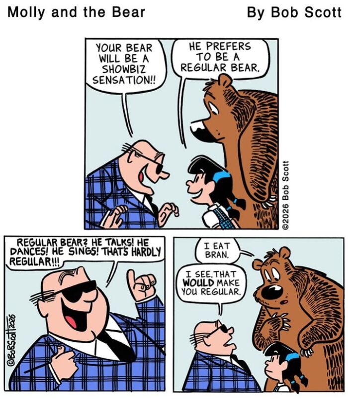 This Cartoonist Imagines A Family Living With A Lovable Bear Who Is Afraid Of Almost Everything (40 Comics) This Cartoonist Imagines A Family Living With A Lovable Bear Who Is Afraid Of Almost Everything (40 Comics)