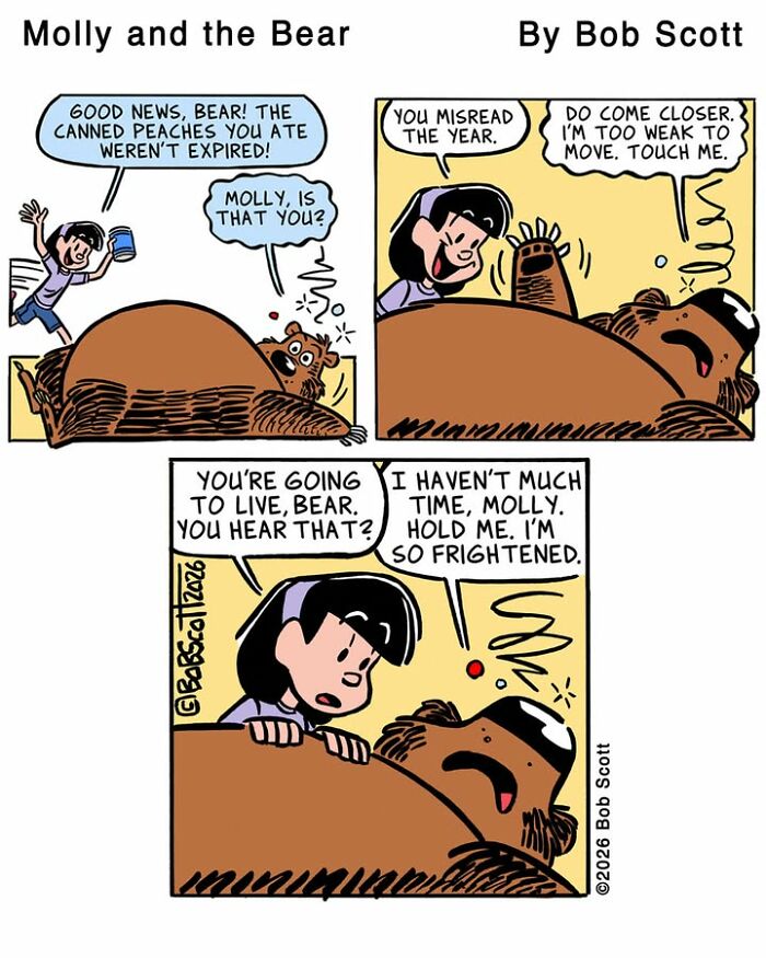 This Cartoonist Imagines A Family Living With A Lovable Bear Who Is Afraid Of Almost Everything (40 Comics) This Cartoonist Imagines A Family Living With A Lovable Bear Who Is Afraid Of Almost Everything (40 Comics)