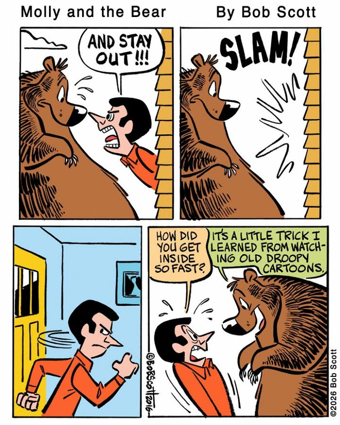 This Cartoonist Imagines A Family Living With A Lovable Bear Who Is Afraid Of Almost Everything (40 Comics) This Cartoonist Imagines A Family Living With A Lovable Bear Who Is Afraid Of Almost Everything (40 Comics)