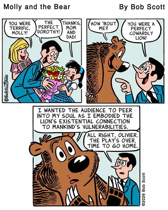 This Cartoonist Imagines A Family Living With A Lovable Bear Who Is Afraid Of Almost Everything (40 Comics) This Cartoonist Imagines A Family Living With A Lovable Bear Who Is Afraid Of Almost Everything (40 Comics)
