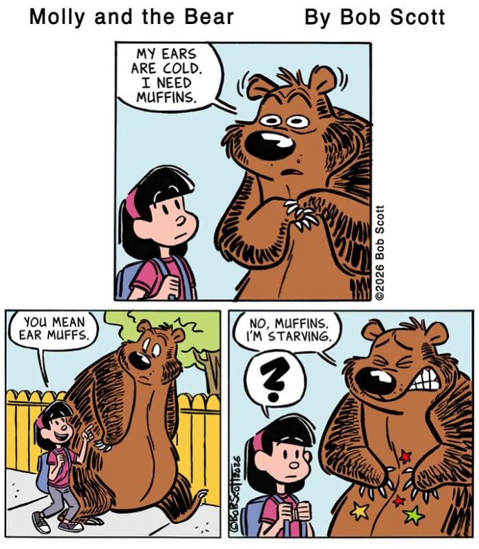 This Cartoonist Imagines A Family Living With A Lovable Bear Who Is Afraid Of Almost Everything (40 Comics) This Cartoonist Imagines A Family Living With A Lovable Bear Who Is Afraid Of Almost Everything (40 Comics)
