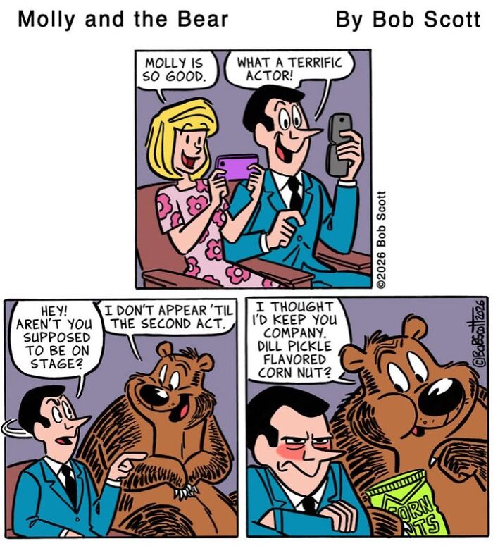 This Cartoonist Imagines A Family Living With A Lovable Bear Who Is Afraid Of Almost Everything (40 Comics) This Cartoonist Imagines A Family Living With A Lovable Bear Who Is Afraid Of Almost Everything (40 Comics)