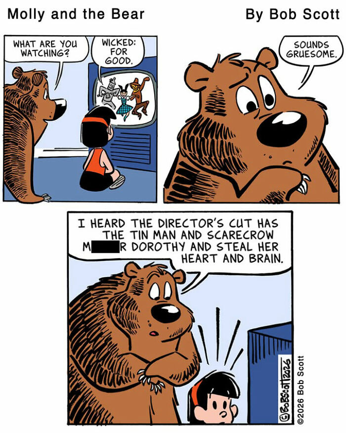 This Cartoonist Imagines A Family Living With A Lovable Bear Who Is Afraid Of Almost Everything (40 Comics) This Cartoonist Imagines A Family Living With A Lovable Bear Who Is Afraid Of Almost Everything (40 Comics)