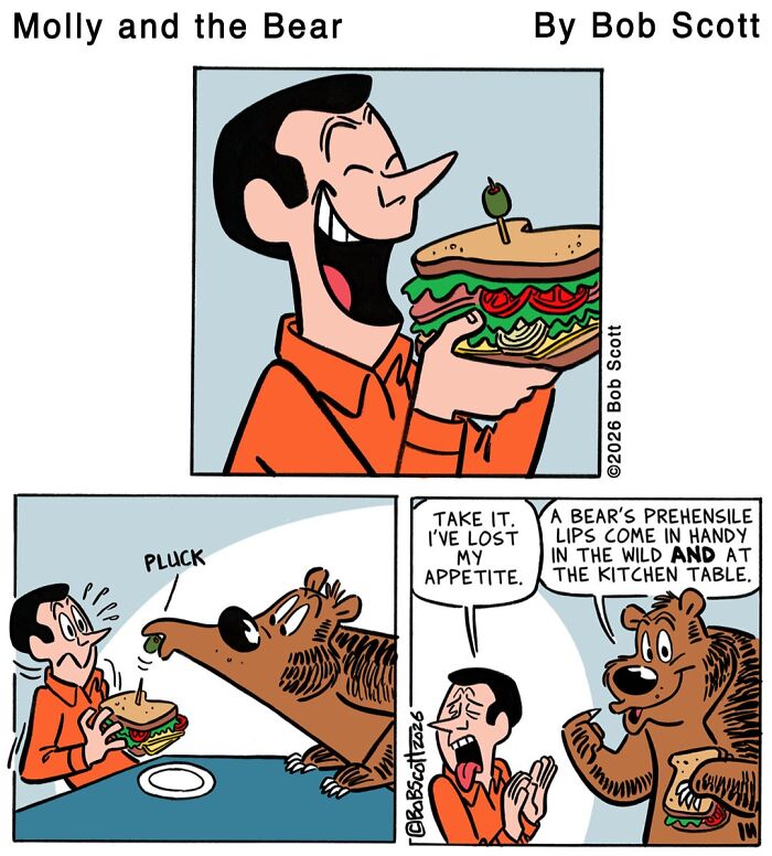 This Cartoonist Imagines A Family Living With A Lovable Bear Who Is Afraid Of Almost Everything (40 Comics) This Cartoonist Imagines A Family Living With A Lovable Bear Who Is Afraid Of Almost Everything (40 Comics)
