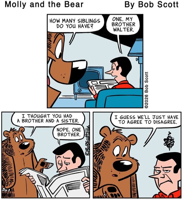 This Cartoonist Imagines A Family Living With A Lovable Bear Who Is Afraid Of Almost Everything (40 Comics) This Cartoonist Imagines A Family Living With A Lovable Bear Who Is Afraid Of Almost Everything (40 Comics)