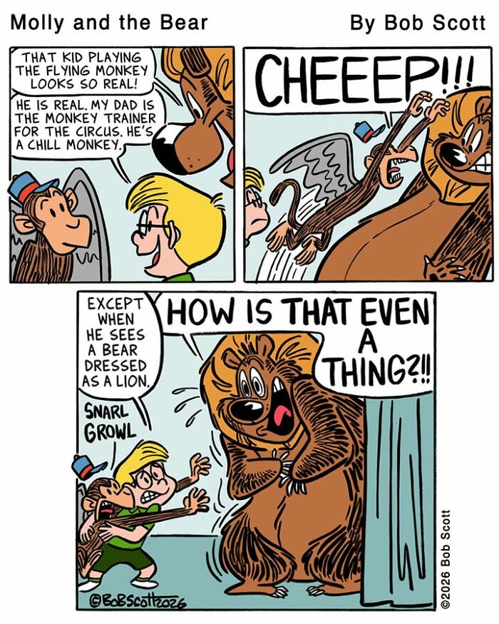 This Cartoonist Imagines A Family Living With A Lovable Bear Who Is Afraid Of Almost Everything (40 Comics) This Cartoonist Imagines A Family Living With A Lovable Bear Who Is Afraid Of Almost Everything (40 Comics)