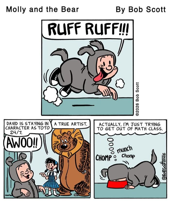 This Cartoonist Imagines A Family Living With A Lovable Bear Who Is Afraid Of Almost Everything (40 Comics) This Cartoonist Imagines A Family Living With A Lovable Bear Who Is Afraid Of Almost Everything (40 Comics)