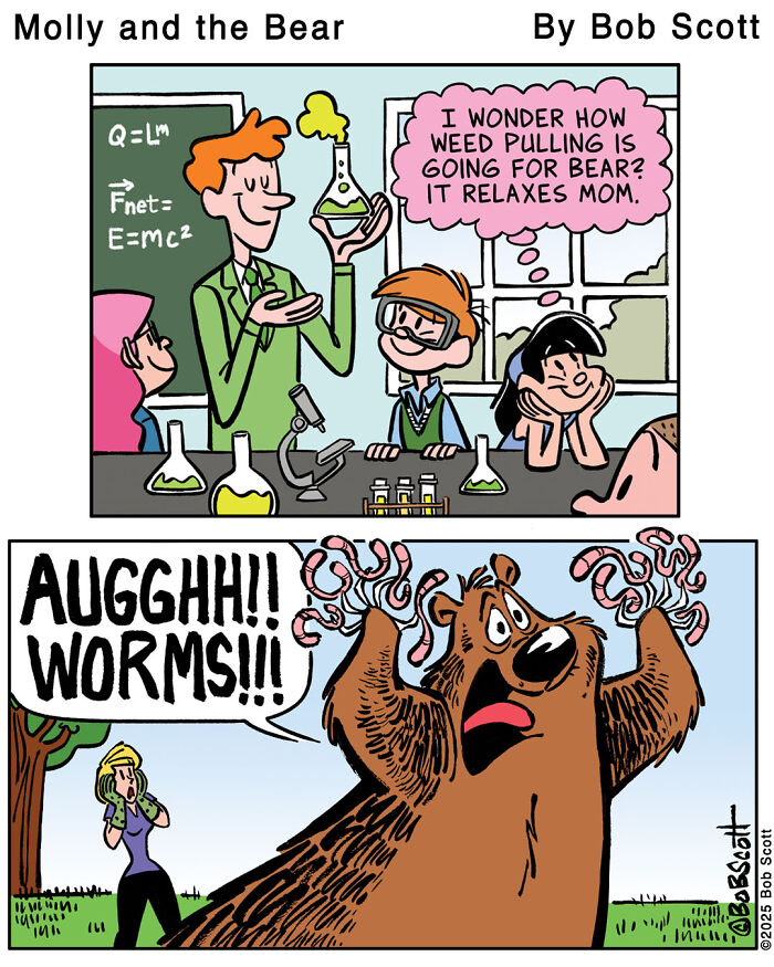 This Cartoonist Imagines A Family Living With A Lovable Bear Who Is Afraid Of Almost Everything (40 Comics) This Cartoonist Imagines A Family Living With A Lovable Bear Who Is Afraid Of Almost Everything (40 Comics)