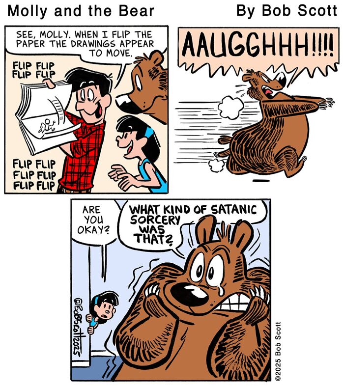 This Cartoonist Imagines A Family Living With A Lovable Bear Who Is Afraid Of Almost Everything (40 Comics) This Cartoonist Imagines A Family Living With A Lovable Bear Who Is Afraid Of Almost Everything (40 Comics)