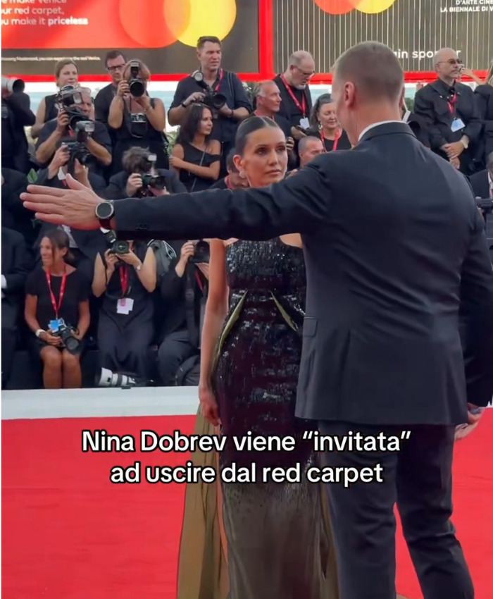 Nina Dobrev Has Horrible Moment After Security Guard Forces Her Out Of The Venice Film Festival Red Carpet Nina Dobrev Has Horrible Moment After Security Guard Forces Her Out Of The Venice Film Festival Red Carpet
