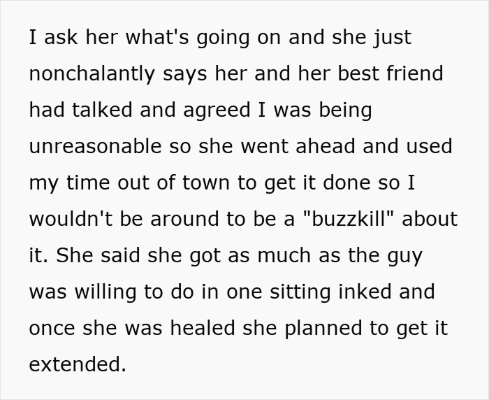 Woman Gets Tattoos Knowing Her Boyfriend Would Leave, Then Acts Shocked When He Actually Does Woman Gets Tattoos Knowing Her Boyfriend Would Leave, Then Acts Shocked When He Actually Does