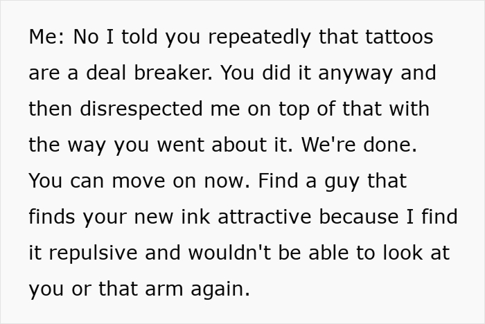 Woman Gets Tattoos Knowing Her Boyfriend Would Leave, Then Acts Shocked When He Actually Does Woman Gets Tattoos Knowing Her Boyfriend Would Leave, Then Acts Shocked When He Actually Does