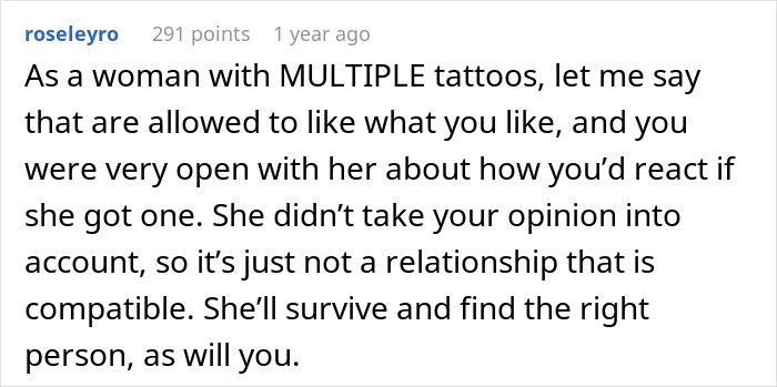 Woman Gets Tattoos Knowing Her Boyfriend Would Leave, Then Acts Shocked When He Actually Does Woman Gets Tattoos Knowing Her Boyfriend Would Leave, Then Acts Shocked When He Actually Does