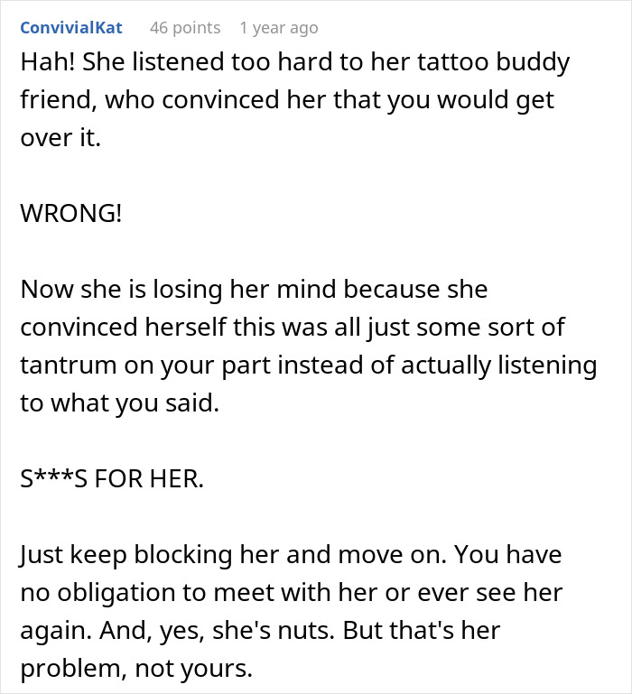 Woman Gets Tattoos Knowing Her Boyfriend Would Leave, Then Acts Shocked When He Actually Does Woman Gets Tattoos Knowing Her Boyfriend Would Leave, Then Acts Shocked When He Actually Does