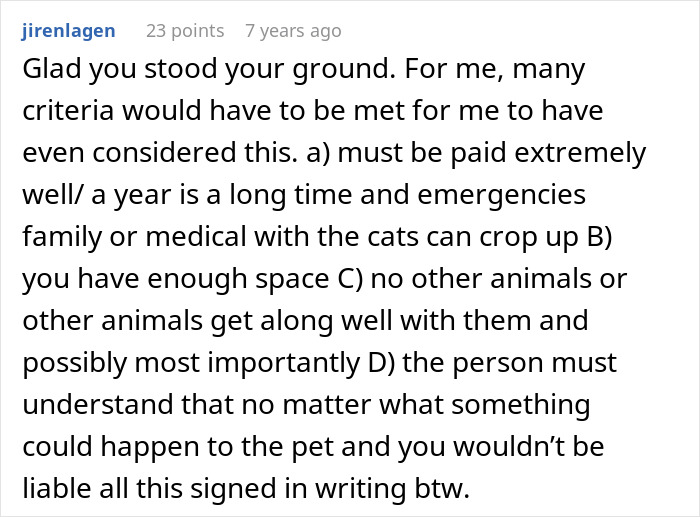 Woman Declines Friend’s Year-Long Cat-Sitting Request, Then Learns She Had Another Option All Along Woman Declines Friend’s Year-Long Cat-Sitting Request, Then Learns She Had Another Option All Along