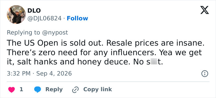 US Open Influencers Kicked Out Within Hours After Posting Photo They Never Thought Would Get Them In Trouble US Open Influencers Kicked Out Within Hours After Posting Photo They Never Thought Would Get Them In Trouble