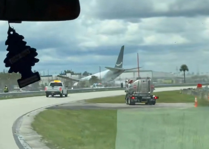 Terrifying Video Shows Amazon Boeing 767 Barreling Off Miami Airport Runway And Bursting Into Flames Terrifying Video Shows Amazon Boeing 767 Barreling Off Miami Airport Runway And Bursting Into Flames