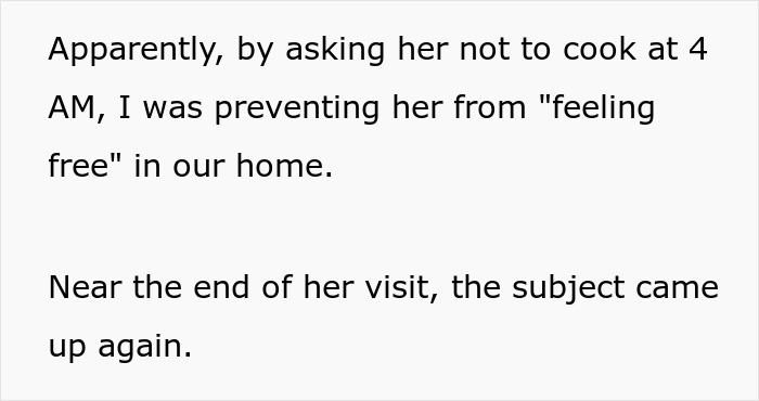 Mom Thinks Her Son And His Wife Should Live By Her Rules While She’s Visiting