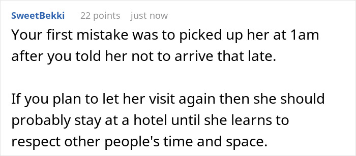 Mom Thinks Her Son And His Wife Should Live By Her Rules While She’s Visiting