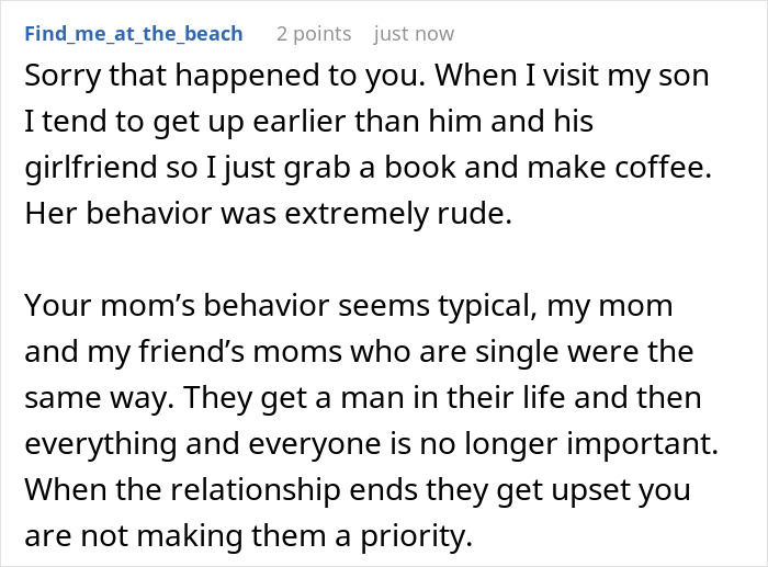 Mom Thinks Her Son And His Wife Should Live By Her Rules While She’s Visiting