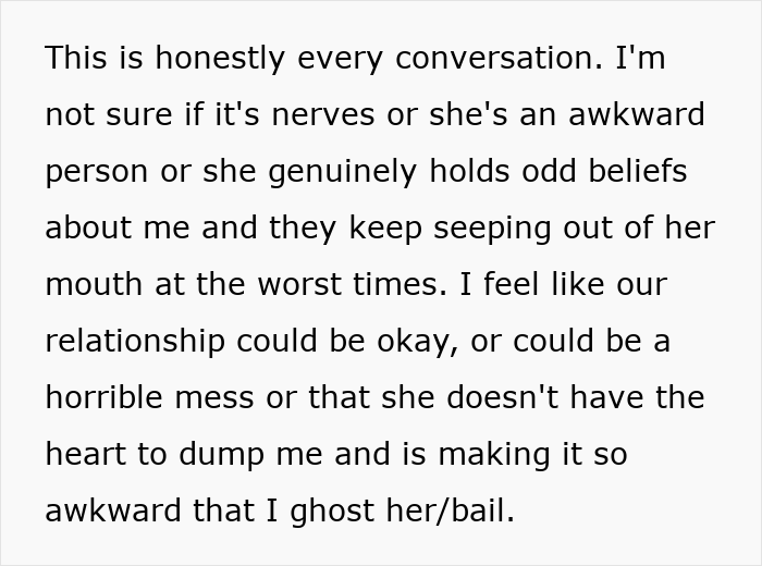 Guy Shares His Girlfriend’s Weird Quirk, Doesn’t Know If He Can Get Over It Guy Shares His Girlfriend’s Weird Quirk, Doesn’t Know If He Can Get Over It