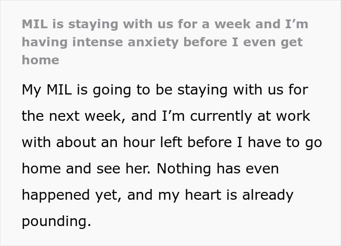 Woman Starts Getting Anxiety Before Insufferable MIL Even Arrives And It Wasn&rsquo;t For Nothing