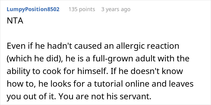 Woman&rsquo;s Husband Pressures Her To Rake Despite Her Allergy, Then She Refuses To Cook For Him