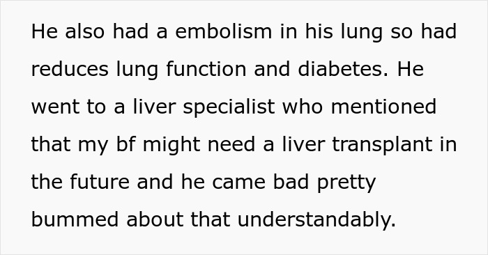 Guy Expects GF Of 8 Months To Donate Part Of Her Liver, Jokes He’ll Marry Her Just To Get The Organ Guy Expects GF Of 8 Months To Donate Part Of Her Liver, Jokes He’ll Marry Her Just To Get The Organ