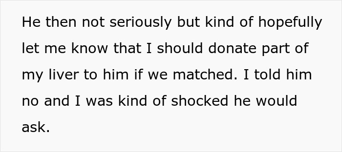 Guy Expects GF Of 8 Months To Donate Part Of Her Liver, Jokes He’ll Marry Her Just To Get The Organ Guy Expects GF Of 8 Months To Donate Part Of Her Liver, Jokes He’ll Marry Her Just To Get The Organ