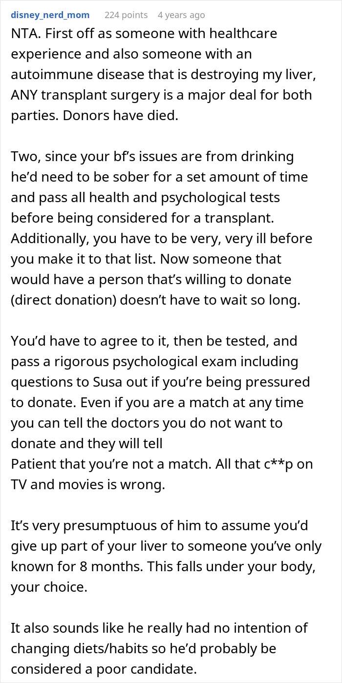 Guy Expects GF Of 8 Months To Donate Part Of Her Liver, Jokes He’ll Marry Her Just To Get The Organ Guy Expects GF Of 8 Months To Donate Part Of Her Liver, Jokes He’ll Marry Her Just To Get The Organ