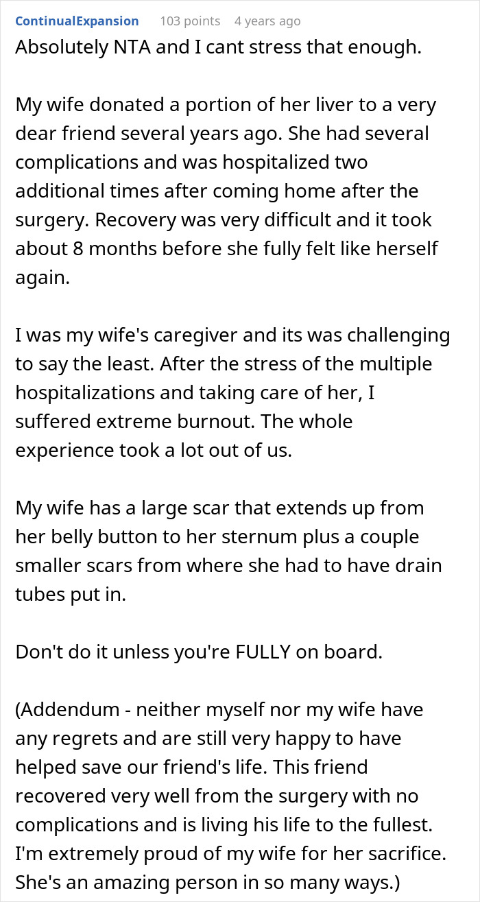 Guy Expects GF Of 8 Months To Donate Part Of Her Liver, Jokes He’ll Marry Her Just To Get The Organ Guy Expects GF Of 8 Months To Donate Part Of Her Liver, Jokes He’ll Marry Her Just To Get The Organ
