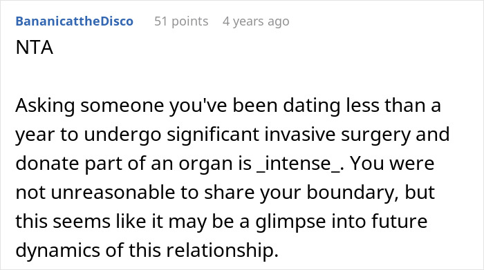 Guy Expects GF Of 8 Months To Donate Part Of Her Liver, Jokes He’ll Marry Her Just To Get The Organ Guy Expects GF Of 8 Months To Donate Part Of Her Liver, Jokes He’ll Marry Her Just To Get The Organ