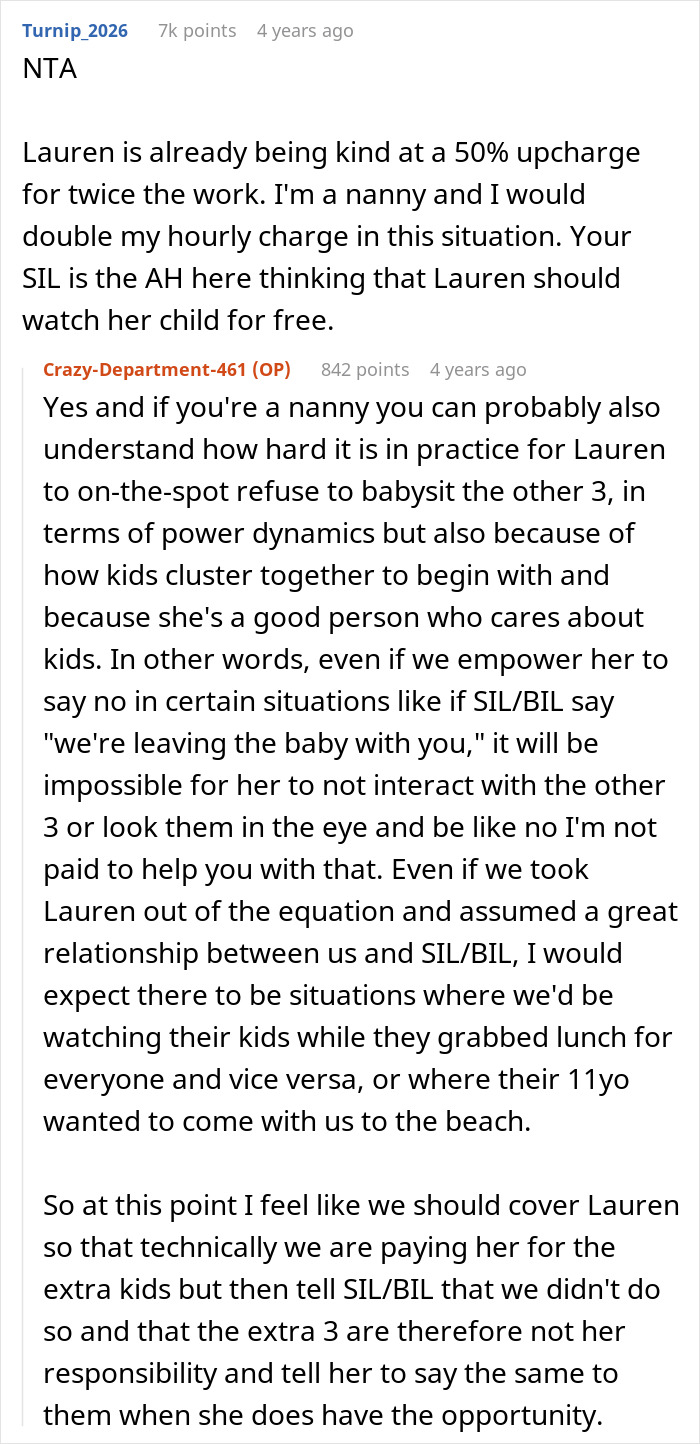 Woman Brings A Nanny On Vacation So She Can Relax, SIL Sees Free Childcare And Starts Making Plans Woman Brings A Nanny On Vacation So She Can Relax, SIL Sees Free Childcare And Starts Making Plans