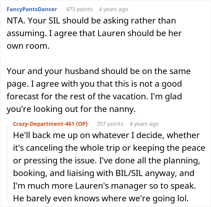 Woman Brings A Nanny On Vacation So She Can Relax, SIL Sees Free Childcare And Starts Making Plans Woman Brings A Nanny On Vacation So She Can Relax, SIL Sees Free Childcare And Starts Making Plans