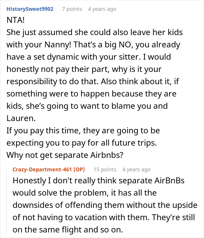 Woman Brings A Nanny On Vacation So She Can Relax, SIL Sees Free Childcare And Starts Making Plans Woman Brings A Nanny On Vacation So She Can Relax, SIL Sees Free Childcare And Starts Making Plans