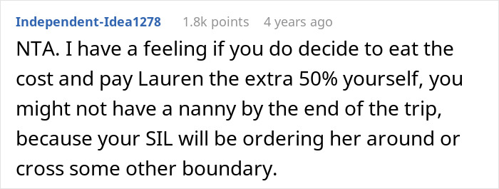 Woman Brings A Nanny On Vacation So She Can Relax, SIL Sees Free Childcare And Starts Making Plans Woman Brings A Nanny On Vacation So She Can Relax, SIL Sees Free Childcare And Starts Making Plans