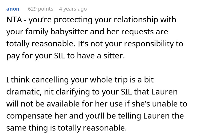 Woman Brings A Nanny On Vacation So She Can Relax, SIL Sees Free Childcare And Starts Making Plans Woman Brings A Nanny On Vacation So She Can Relax, SIL Sees Free Childcare And Starts Making Plans