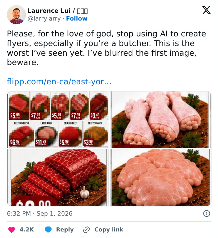 61 AI-Generated Food Photos Make Restaurant Dishes Look Strange Enough To Ruin Appetites 61 AI-Generated Food Photos Make Restaurant Dishes Look Strange Enough To Ruin Appetites