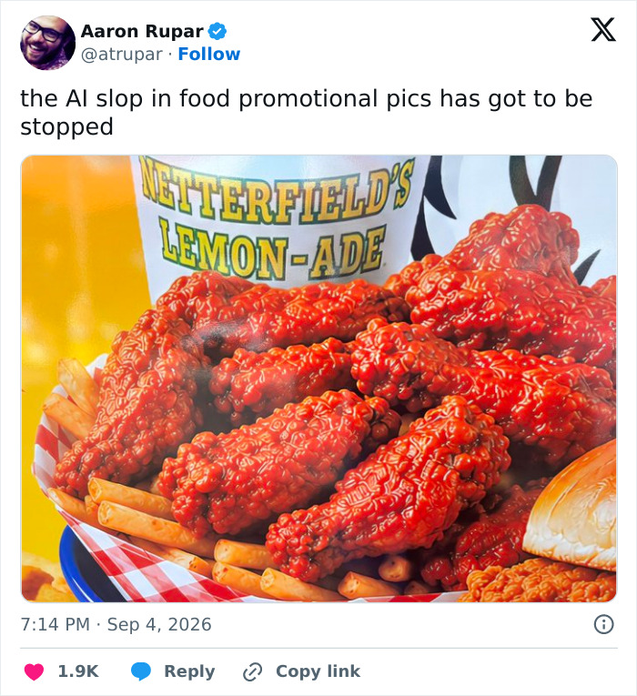 61 AI-Generated Food Photos Make Restaurant Dishes Look Strange Enough To Ruin Appetites 61 AI-Generated Food Photos Make Restaurant Dishes Look Strange Enough To Ruin Appetites