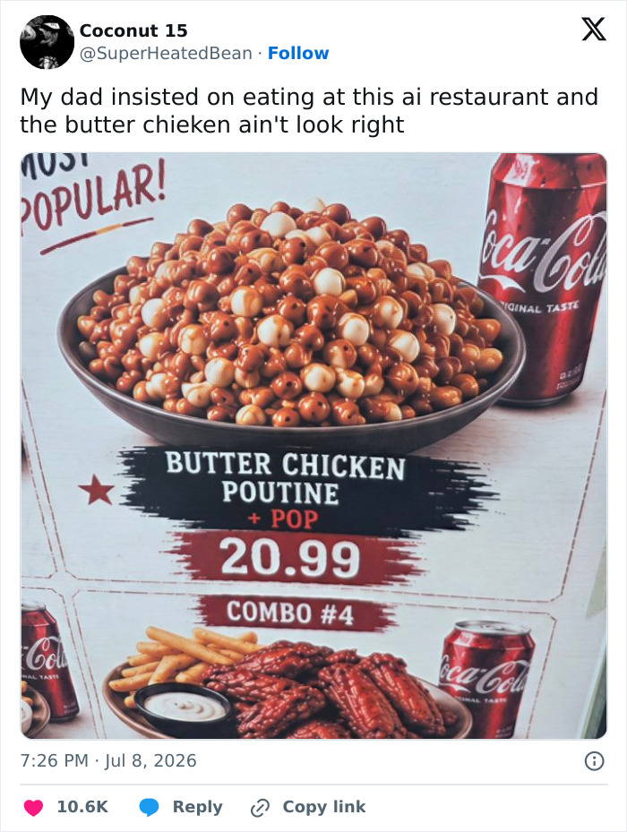 61 AI-Generated Food Photos Make Restaurant Dishes Look Strange Enough To Ruin Appetites 61 AI-Generated Food Photos Make Restaurant Dishes Look Strange Enough To Ruin Appetites