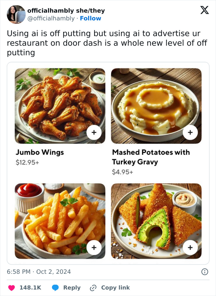 61 AI-Generated Food Photos Make Restaurant Dishes Look Strange Enough To Ruin Appetites 61 AI-Generated Food Photos Make Restaurant Dishes Look Strange Enough To Ruin Appetites