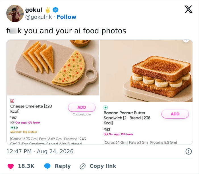 61 AI-Generated Food Photos Make Restaurant Dishes Look Strange Enough To Ruin Appetites 61 AI-Generated Food Photos Make Restaurant Dishes Look Strange Enough To Ruin Appetites
