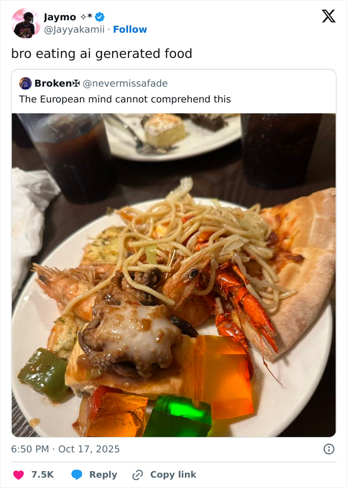 61 AI-Generated Food Photos Make Restaurant Dishes Look Strange Enough To Ruin Appetites 61 AI-Generated Food Photos Make Restaurant Dishes Look Strange Enough To Ruin Appetites