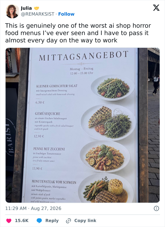 61 AI-Generated Food Photos Make Restaurant Dishes Look Strange Enough To Ruin Appetites 61 AI-Generated Food Photos Make Restaurant Dishes Look Strange Enough To Ruin Appetites